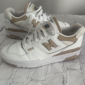 New Balance 550 White and Brown Sneakers